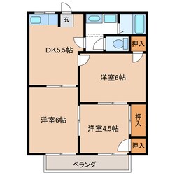 ロイヤル小塩ⅢＡ棟の物件間取画像